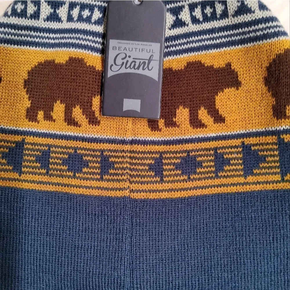 Beautiful Giant Cali Bear Beanie One Size